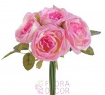 Букет из роз 6 шт, 149CAN76-11469 Ярко-розовый купить в Минске – цена оптом и в розницу, характеристики | floradecor.by - фото